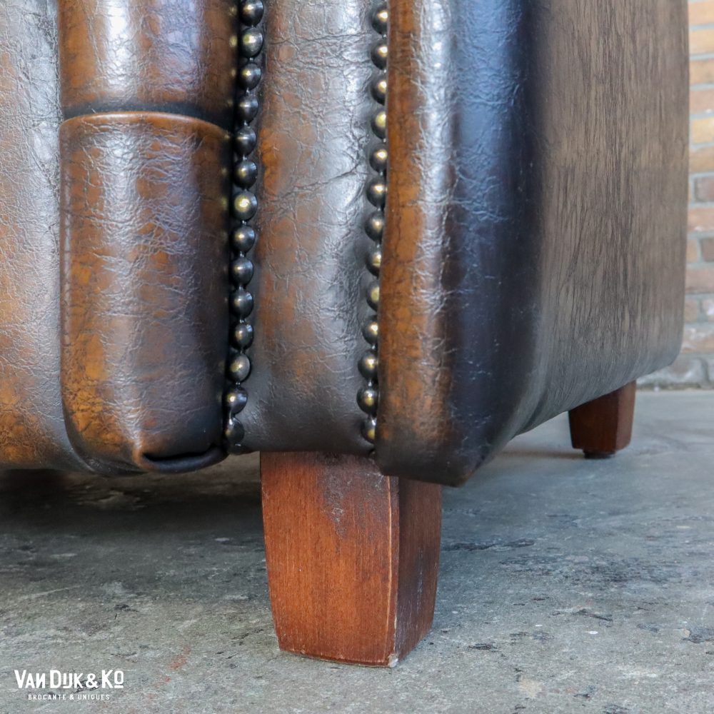 Leren fauteuil met Chesterfield look - Afbeelding 11