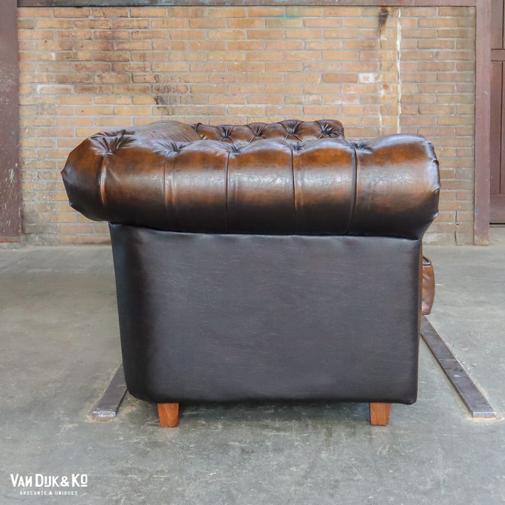 Leren bank met Chesterfield look - Afbeelding 3