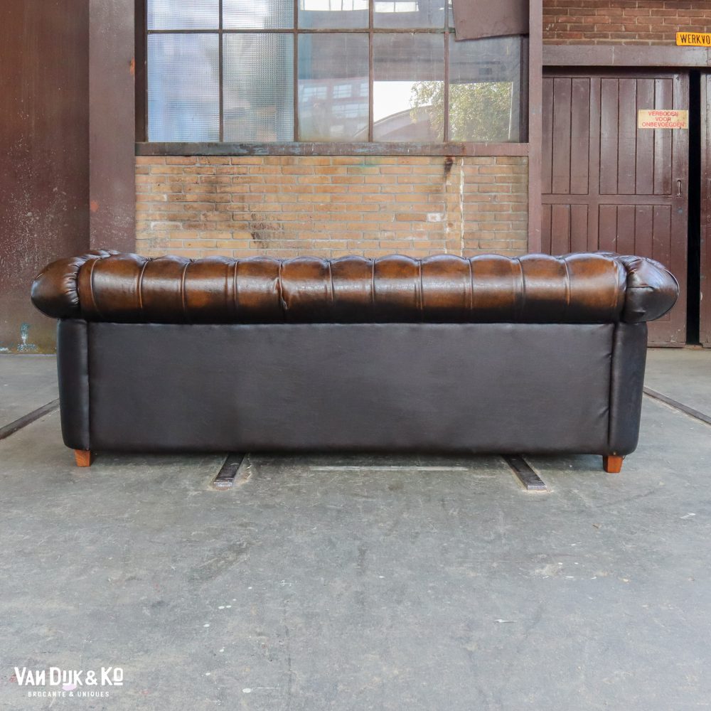 Leren bank met Chesterfield look - Afbeelding 4