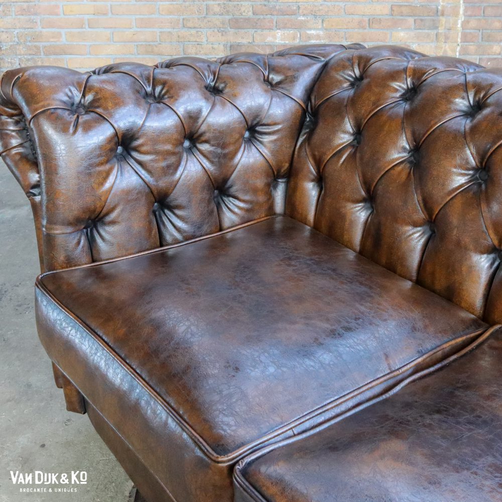 Leren bank met Chesterfield look - Afbeelding 6