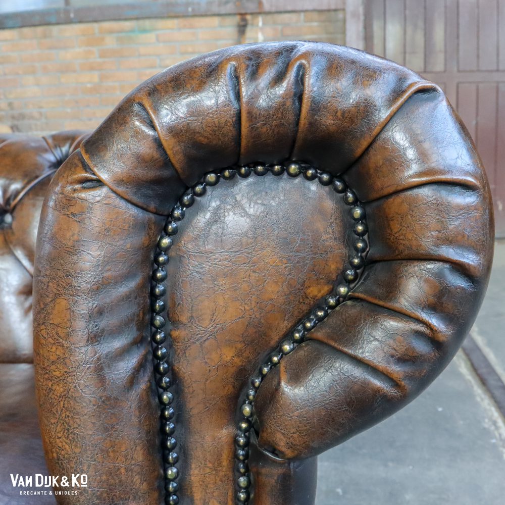 Leren bank met Chesterfield look - Afbeelding 11