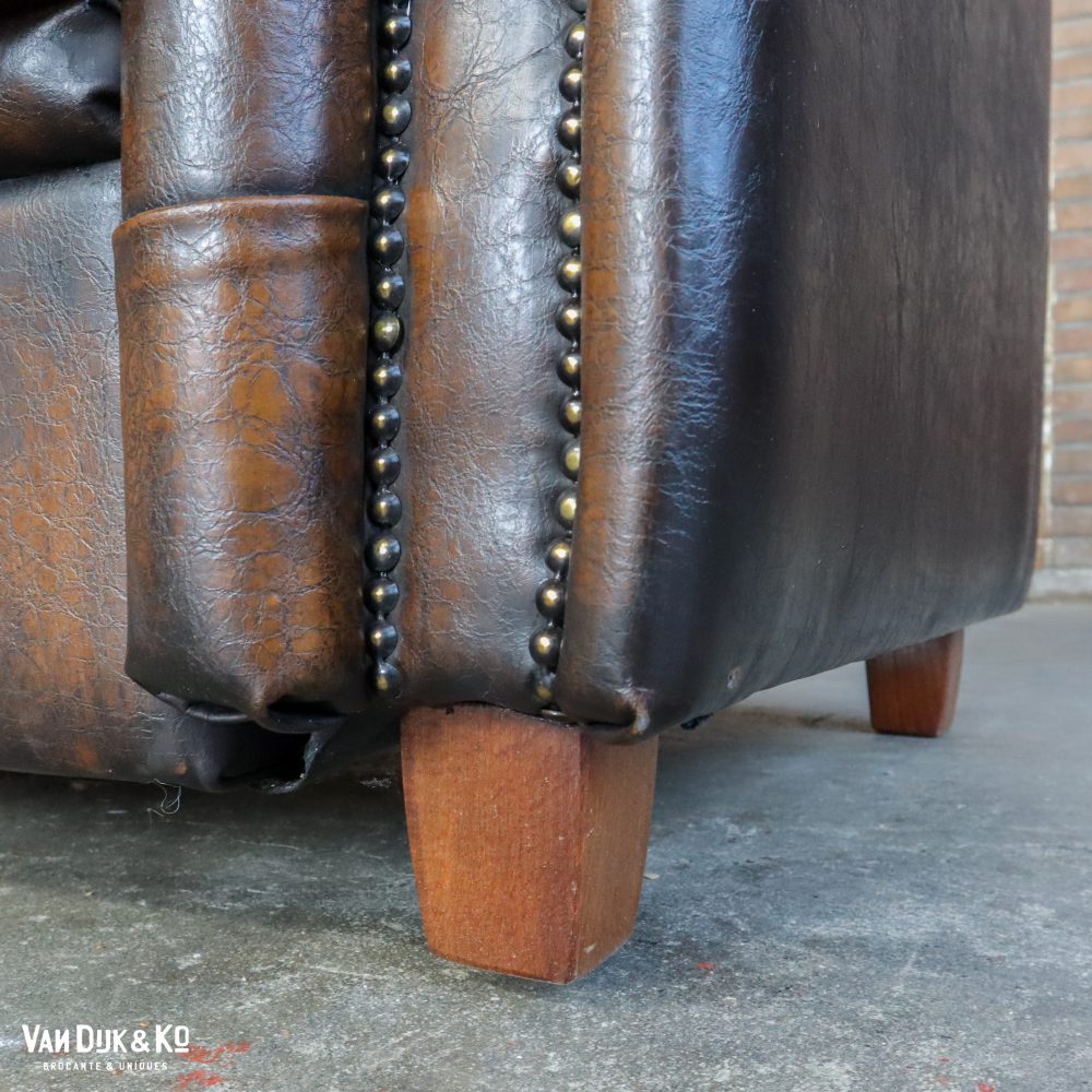 Leren bank met Chesterfield look - Afbeelding 12