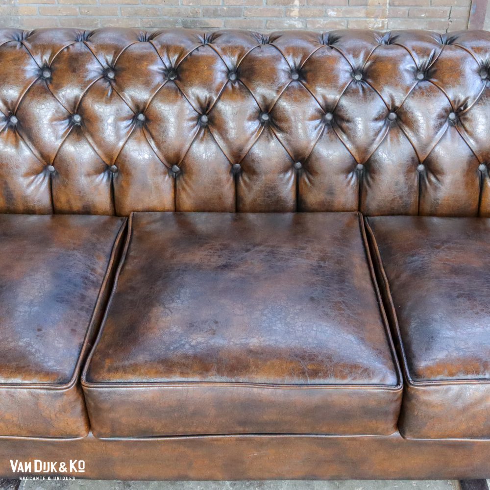 Leren bank met Chesterfield look - Afbeelding 7