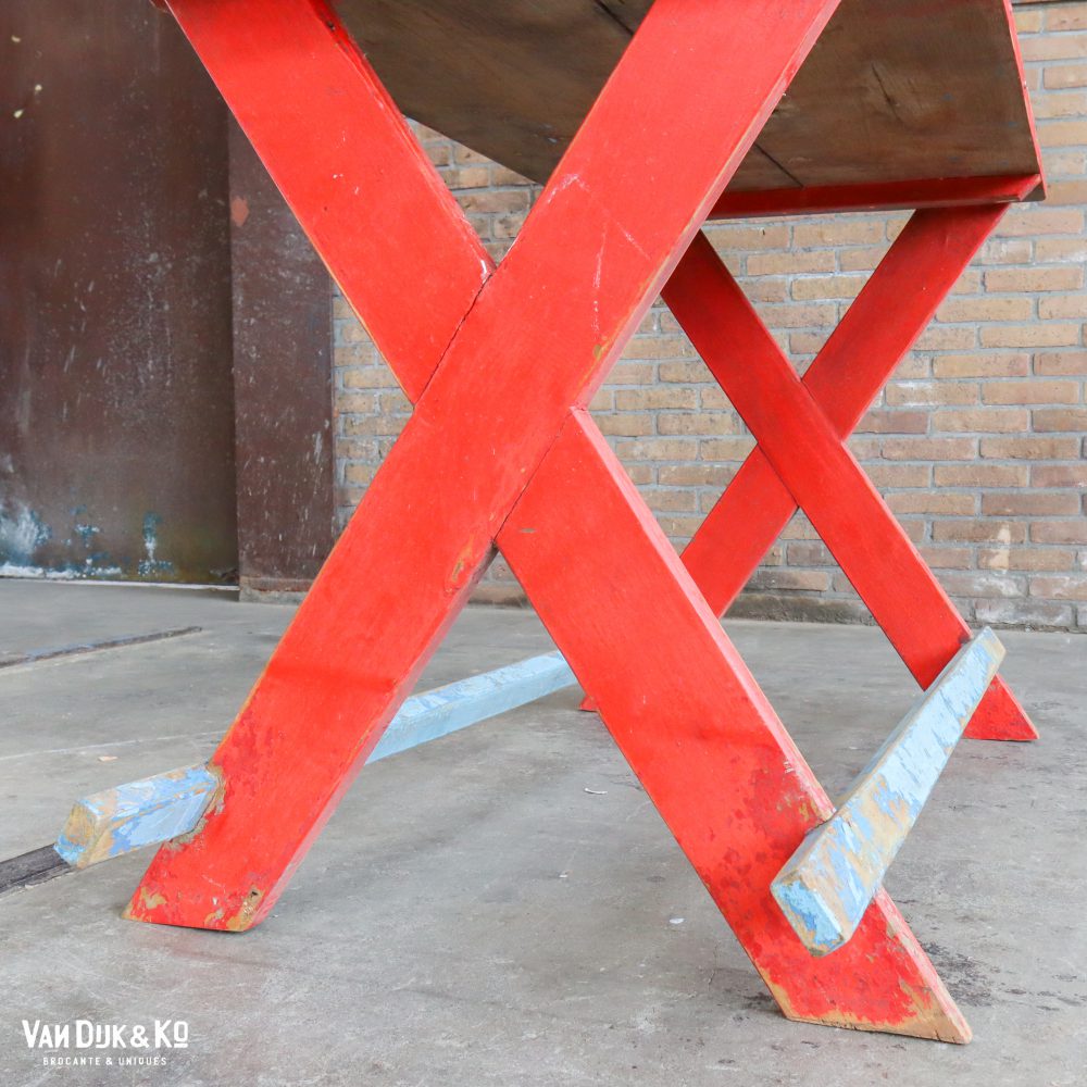 Brocante houten tafel - Afbeelding 7