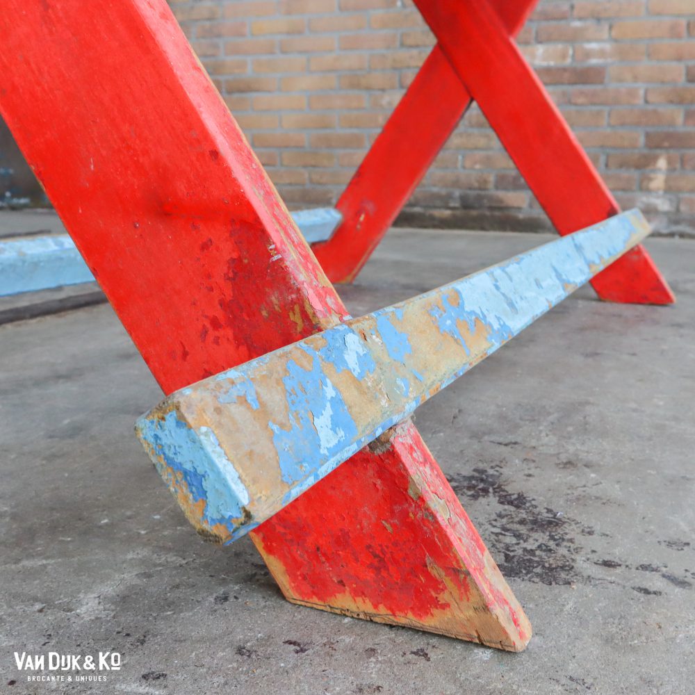 Brocante houten tafel - Afbeelding 8