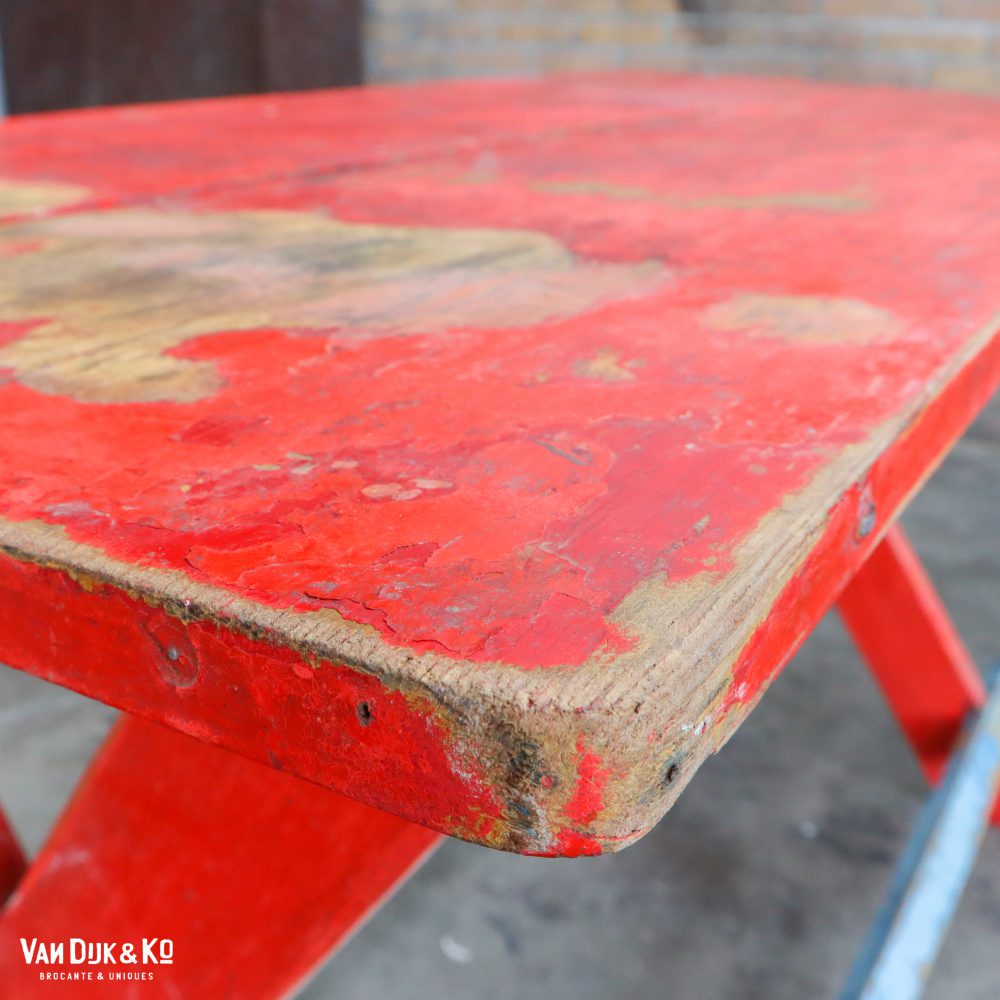 Brocante houten tafel - Afbeelding 4