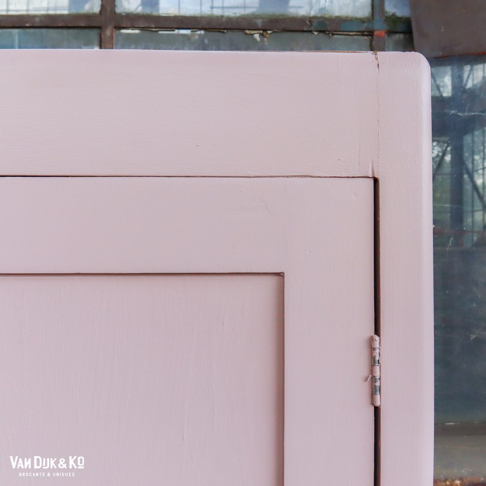 Brocante roze linnenkast - Afbeelding 5