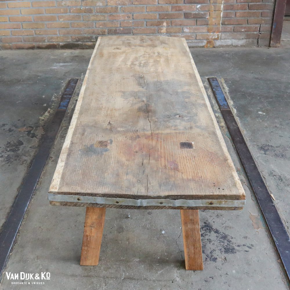 Lage houten slachttafel - Afbeelding 3