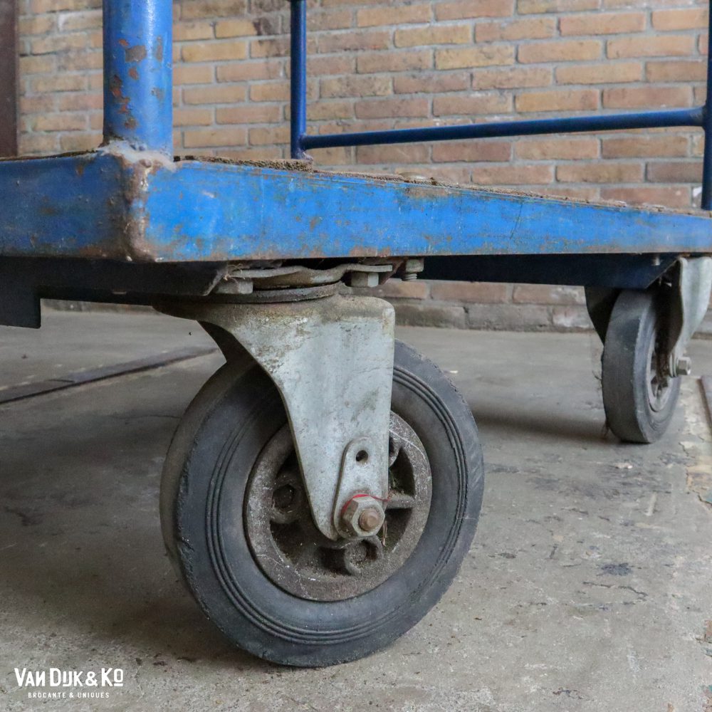 Blauw industrieel rek/trolley - Afbeelding 8