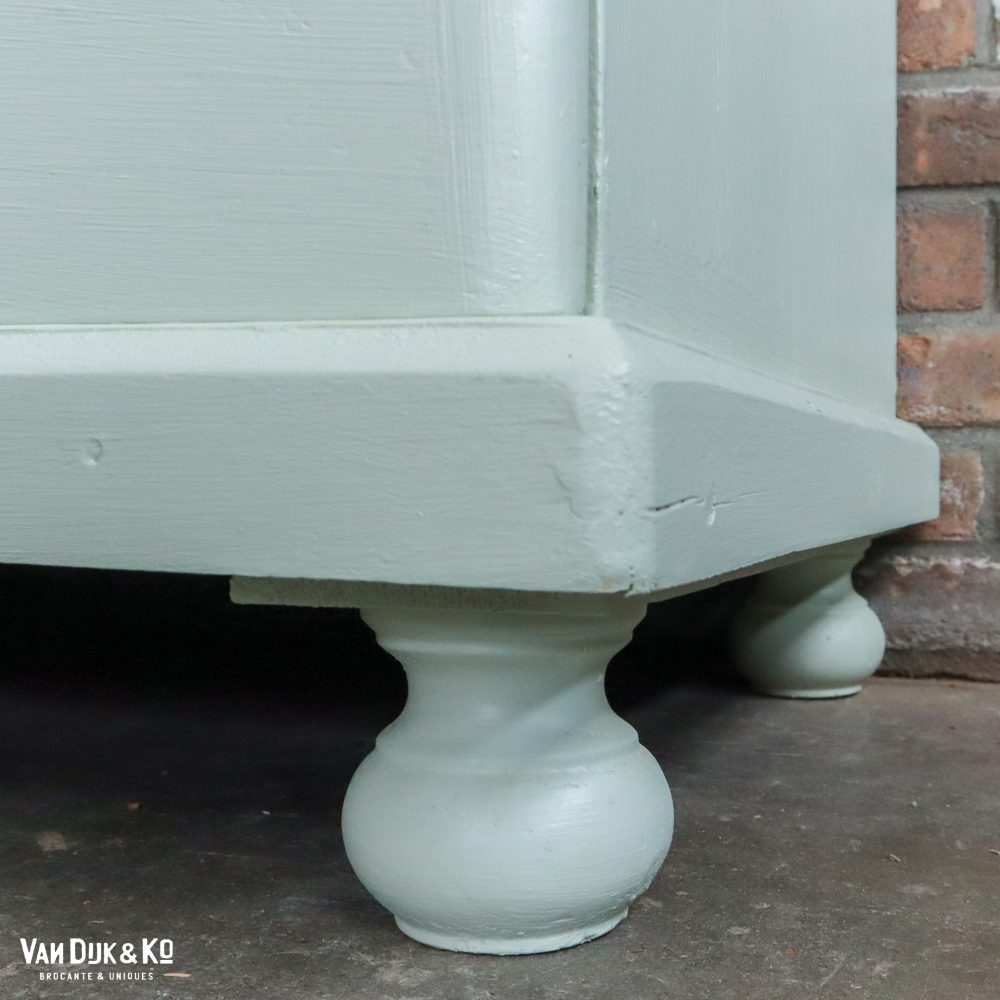 Mint groene linnenkast - Afbeelding 8