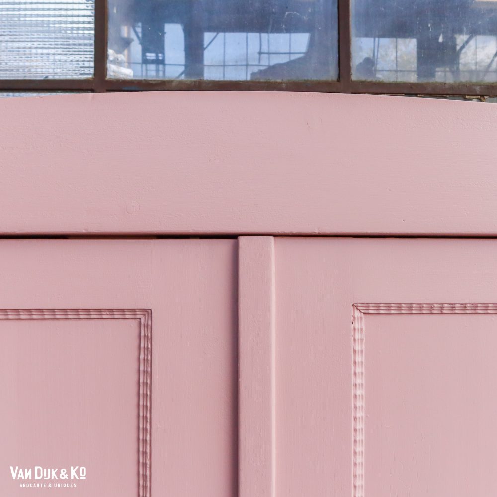 Brocante roze linnenkast - Afbeelding 4