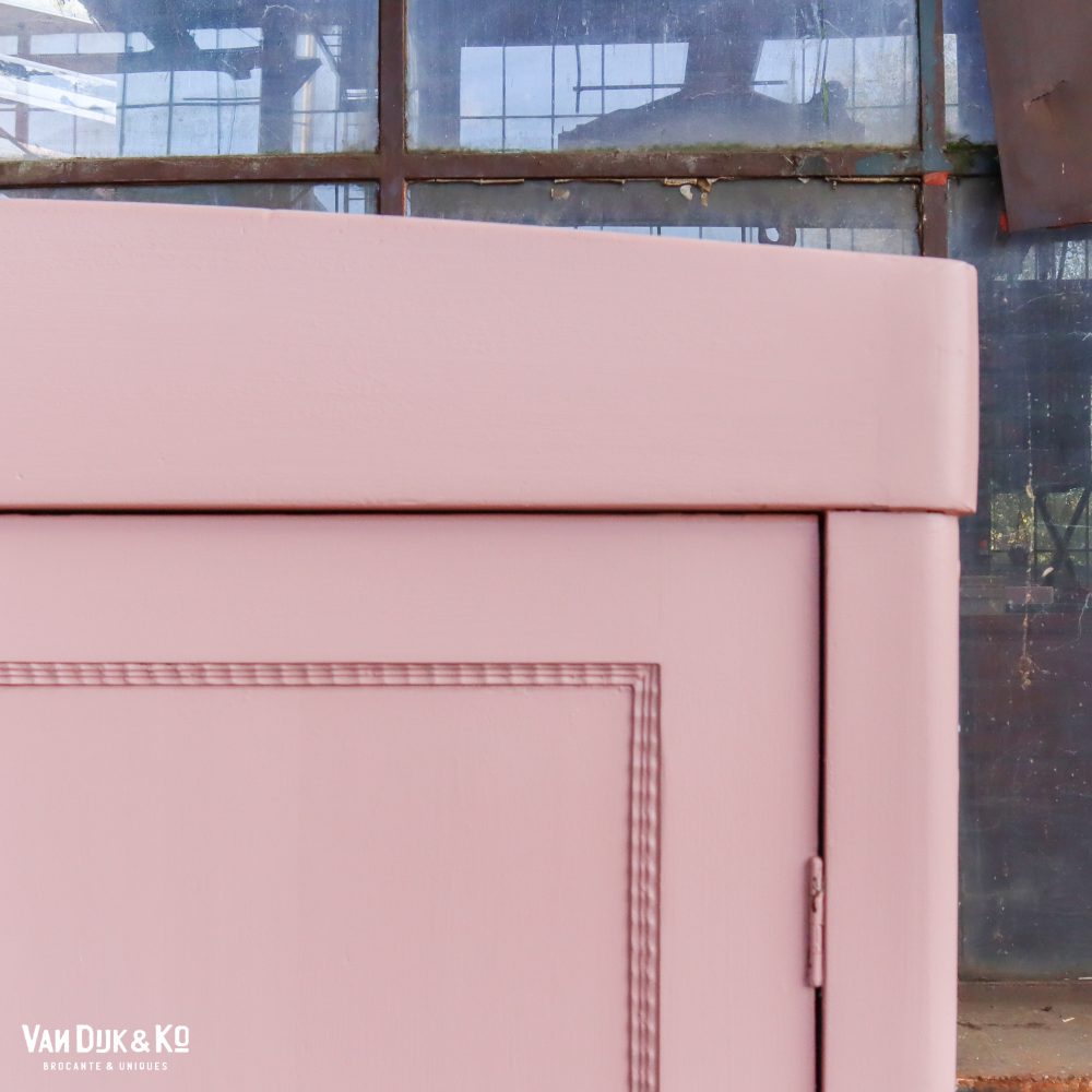 Brocante roze linnenkast - Afbeelding 5