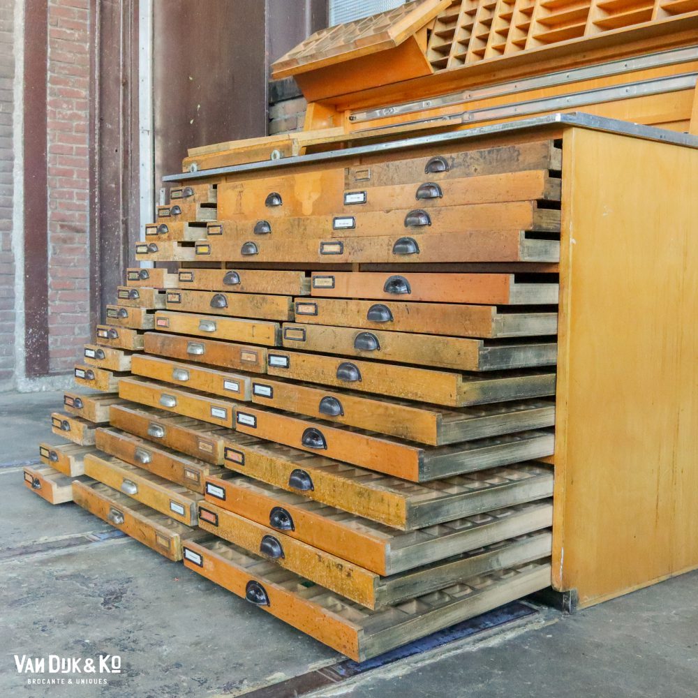 Vintage zetbok/letterkast - Afbeelding 4