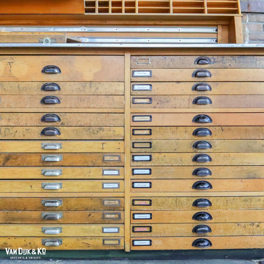 Vintage zetbok/letterkast - Afbeelding 5