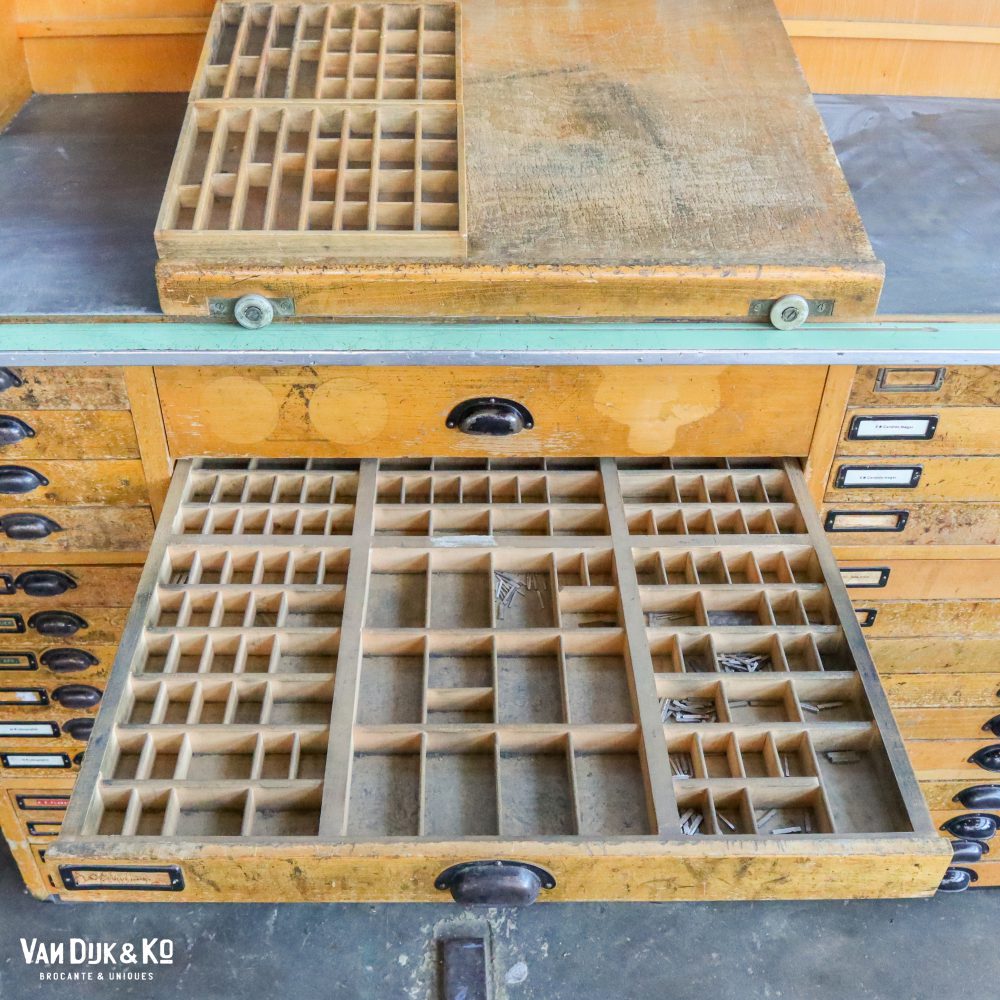Vintage zetbok/letterkast - Afbeelding 8