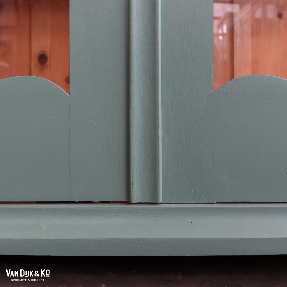 Groenblauwe vitrinekast - Afbeelding 7