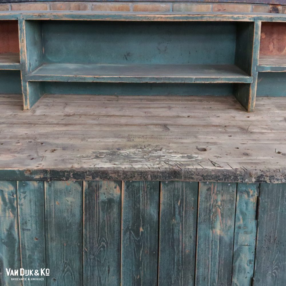 Vintage robuuste werktafel groot - Afbeelding 11