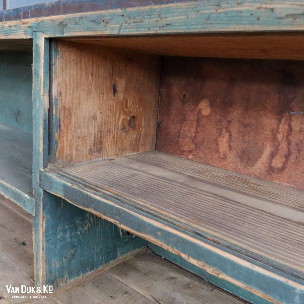 Vintage robuuste werktafel groot - Afbeelding 7