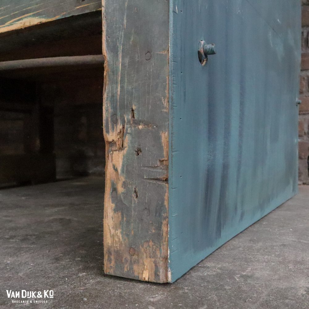 Vintage robuuste werktafel groot - Afbeelding 19