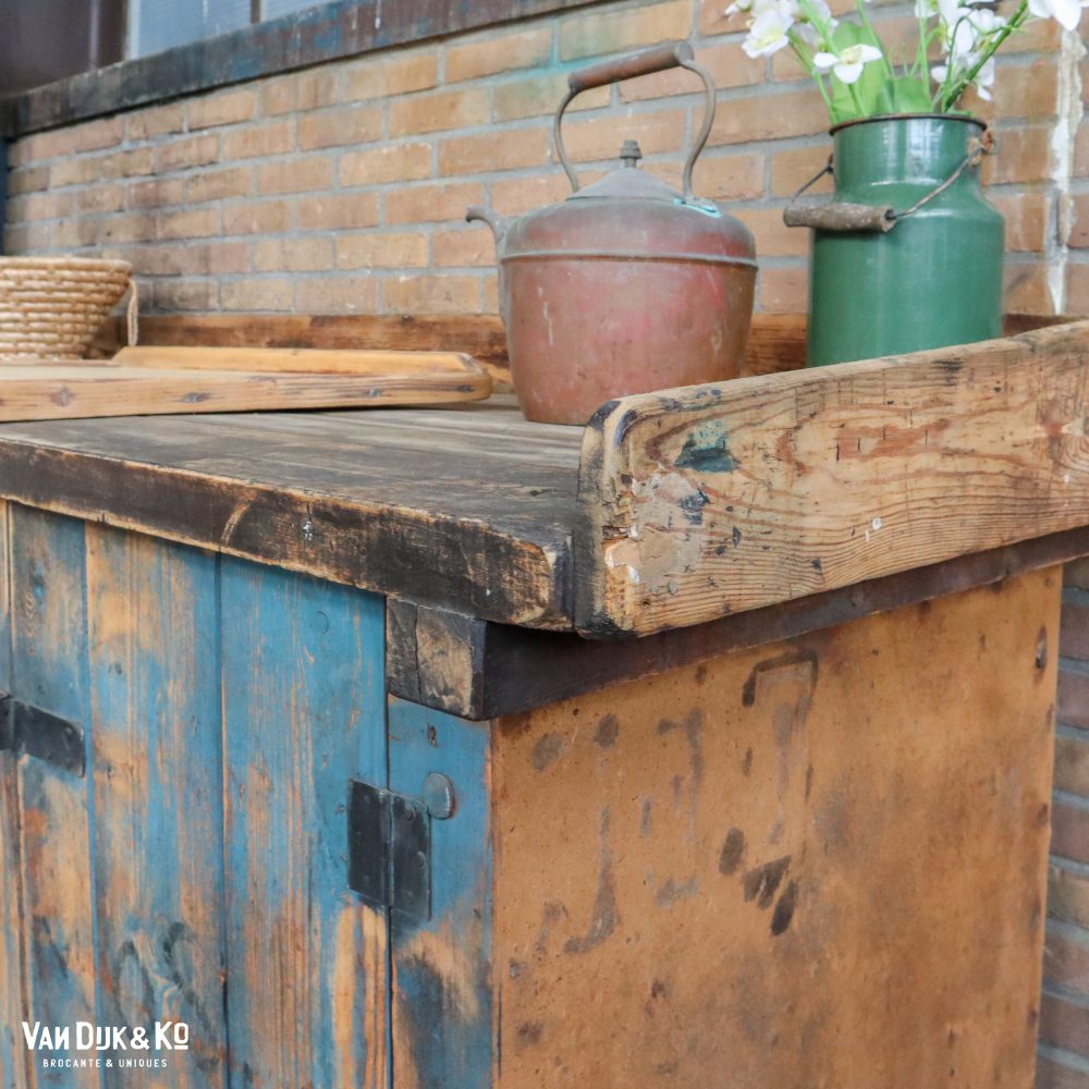 Vintage robuuste werktafel - Afbeelding 6