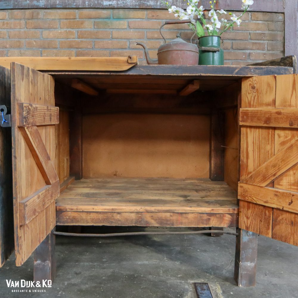 Vintage robuuste werktafel - Afbeelding 4