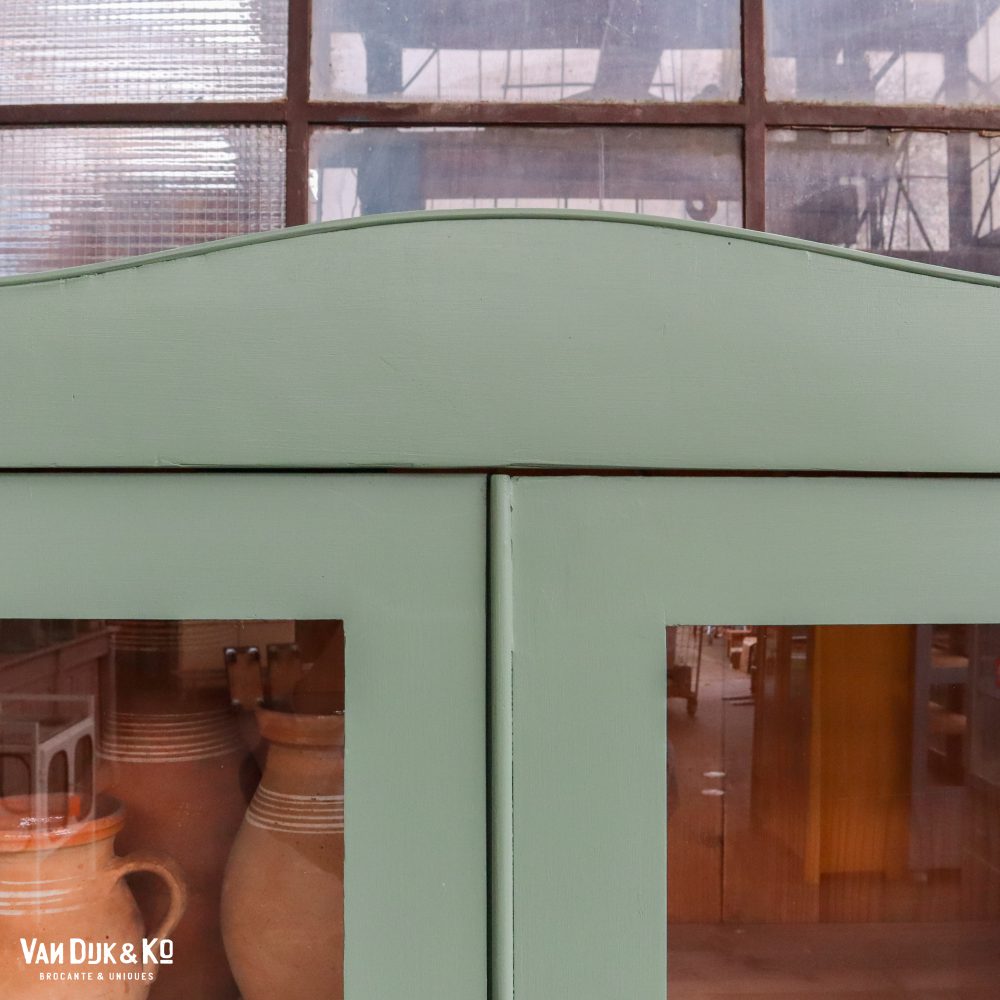 Groenblauwe vitrinekast - Afbeelding 4