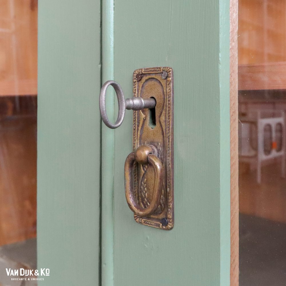 Groenblauwe vitrinekast - Afbeelding 6