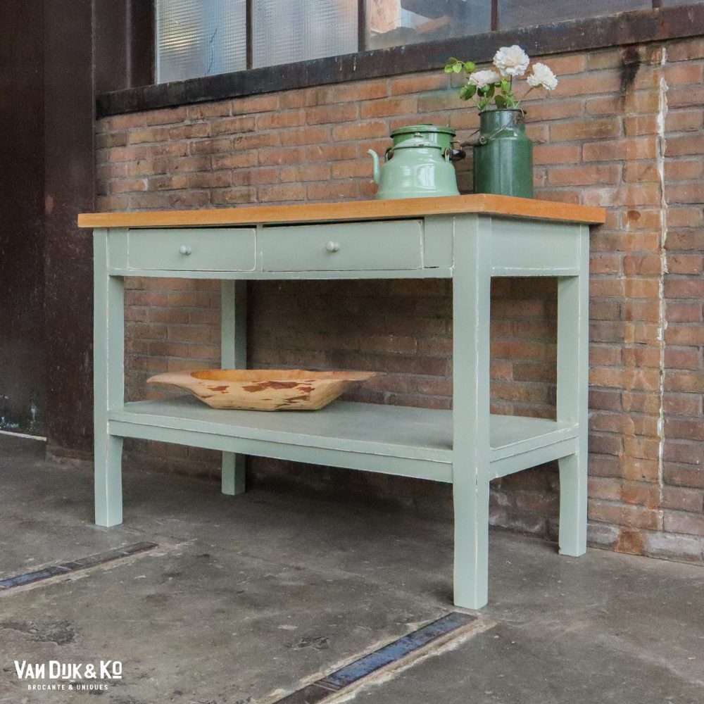 Brocante werktafel met lades - Afbeelding 2
