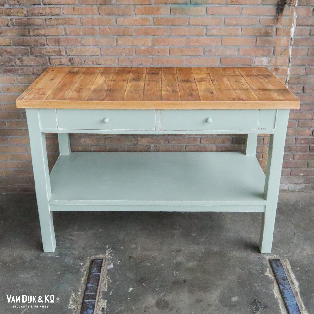 Brocante werktafel met lades - Afbeelding 4