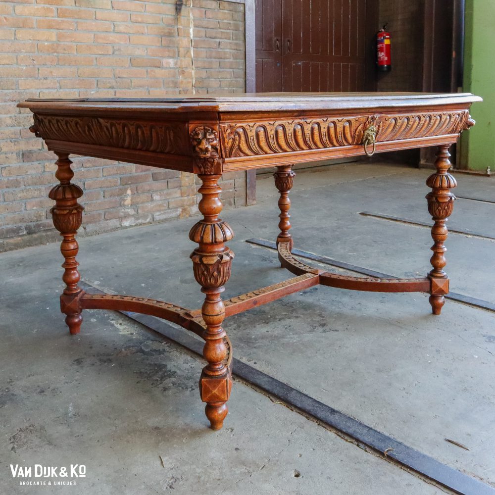 Antiek bureau met leeuwen - Afbeelding 5