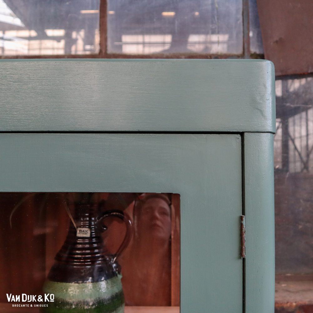 Groenblauwe vitrinekast - Afbeelding 5
