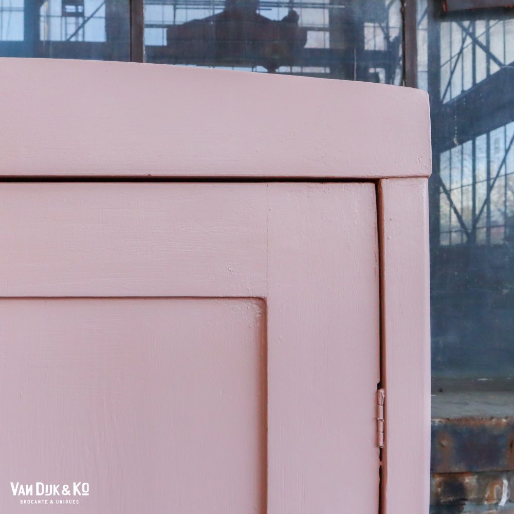 Brocante roze linnenkast - Afbeelding 5