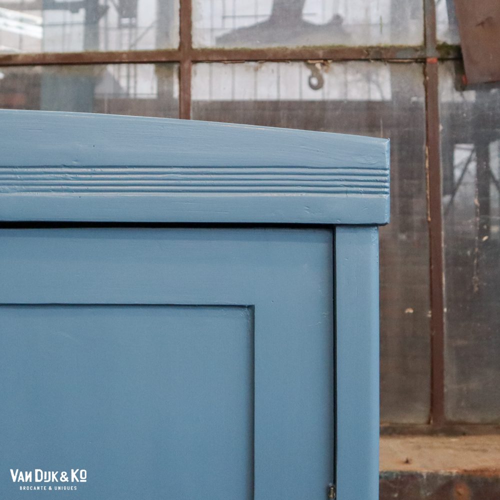 Blauwe brocante kledingkast - Afbeelding 5