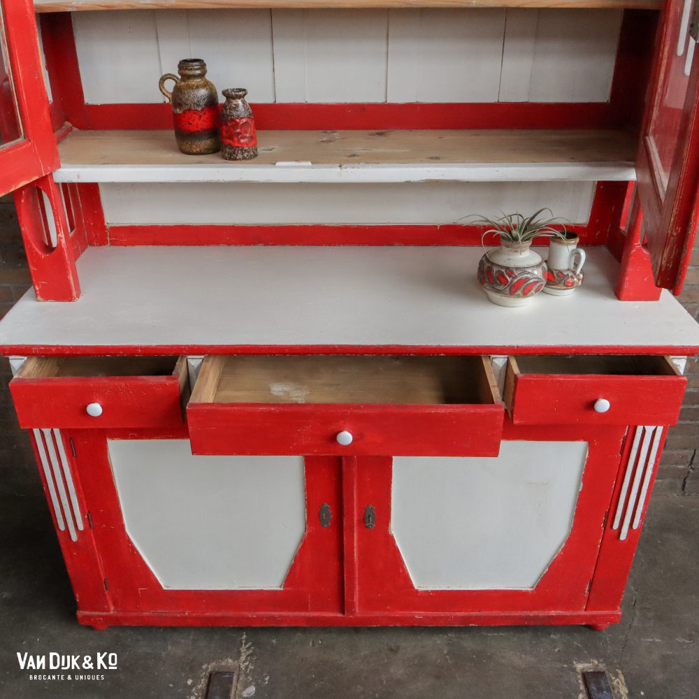 Rood-witte buffetkast - Afbeelding 4