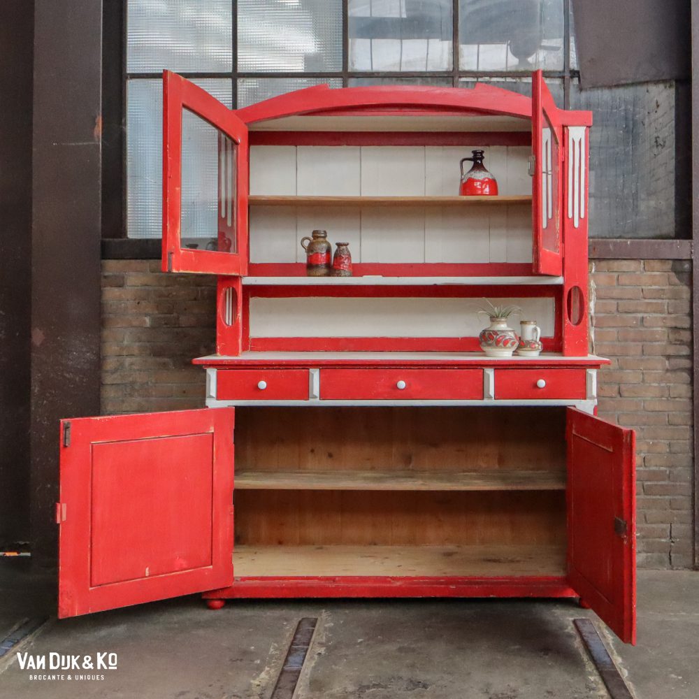 Rood-witte buffetkast - Afbeelding 3