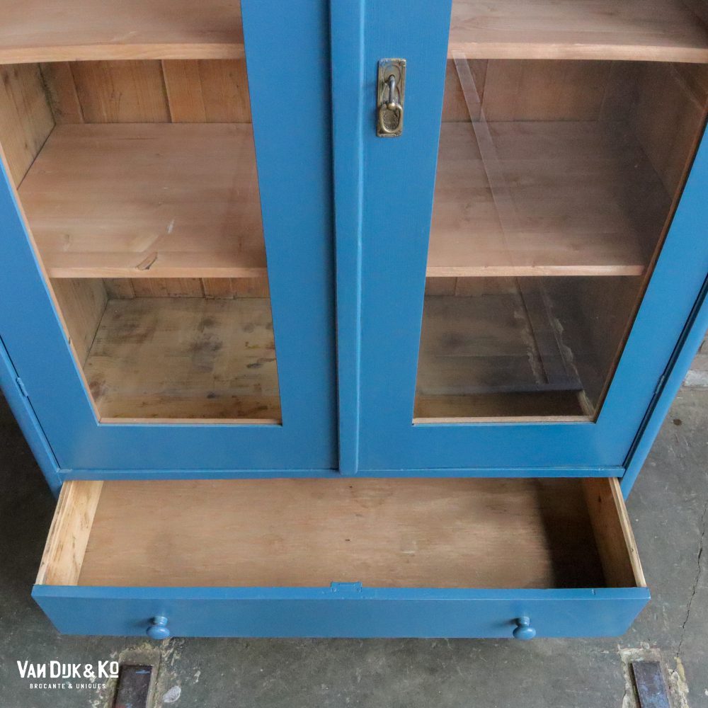 Blauwe vitrinekast - Afbeelding 5
