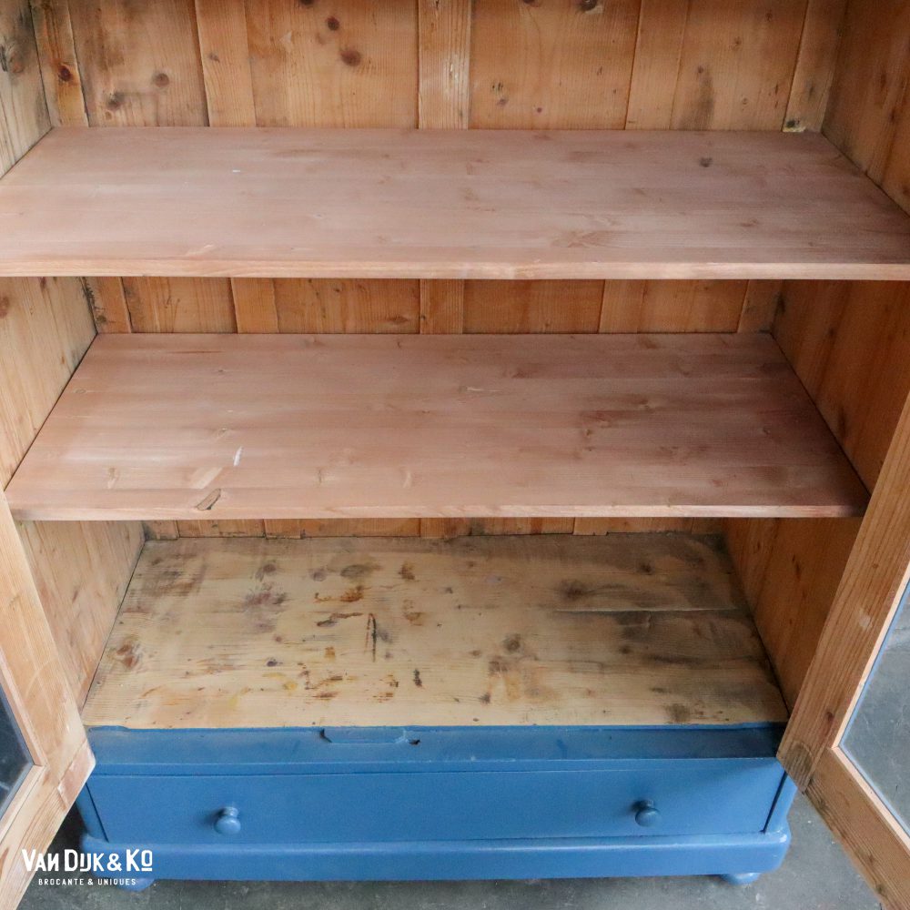 Blauwe vitrinekast - Afbeelding 4