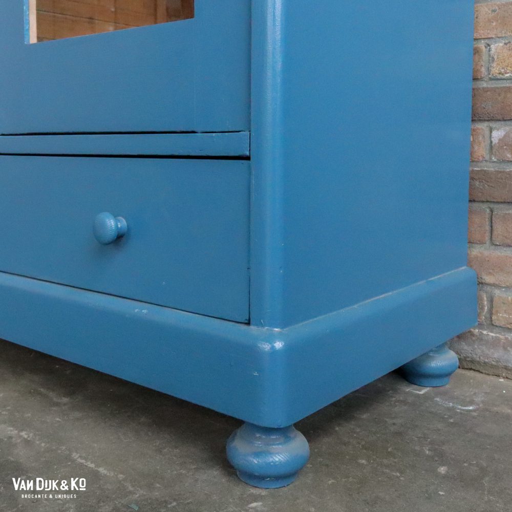 Blauwe vitrinekast - Afbeelding 7