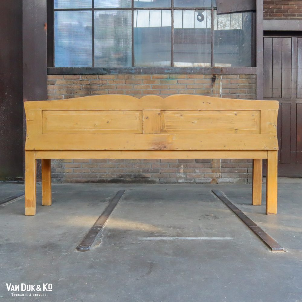 Houten brocante bank - Afbeelding 9