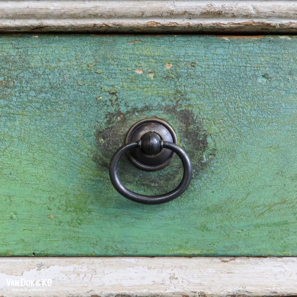 Brocante groene buffetkast - Afbeelding 13