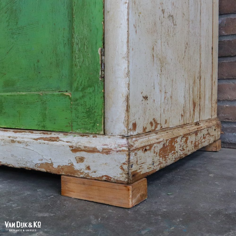 Brocante groene buffetkast - Afbeelding 15