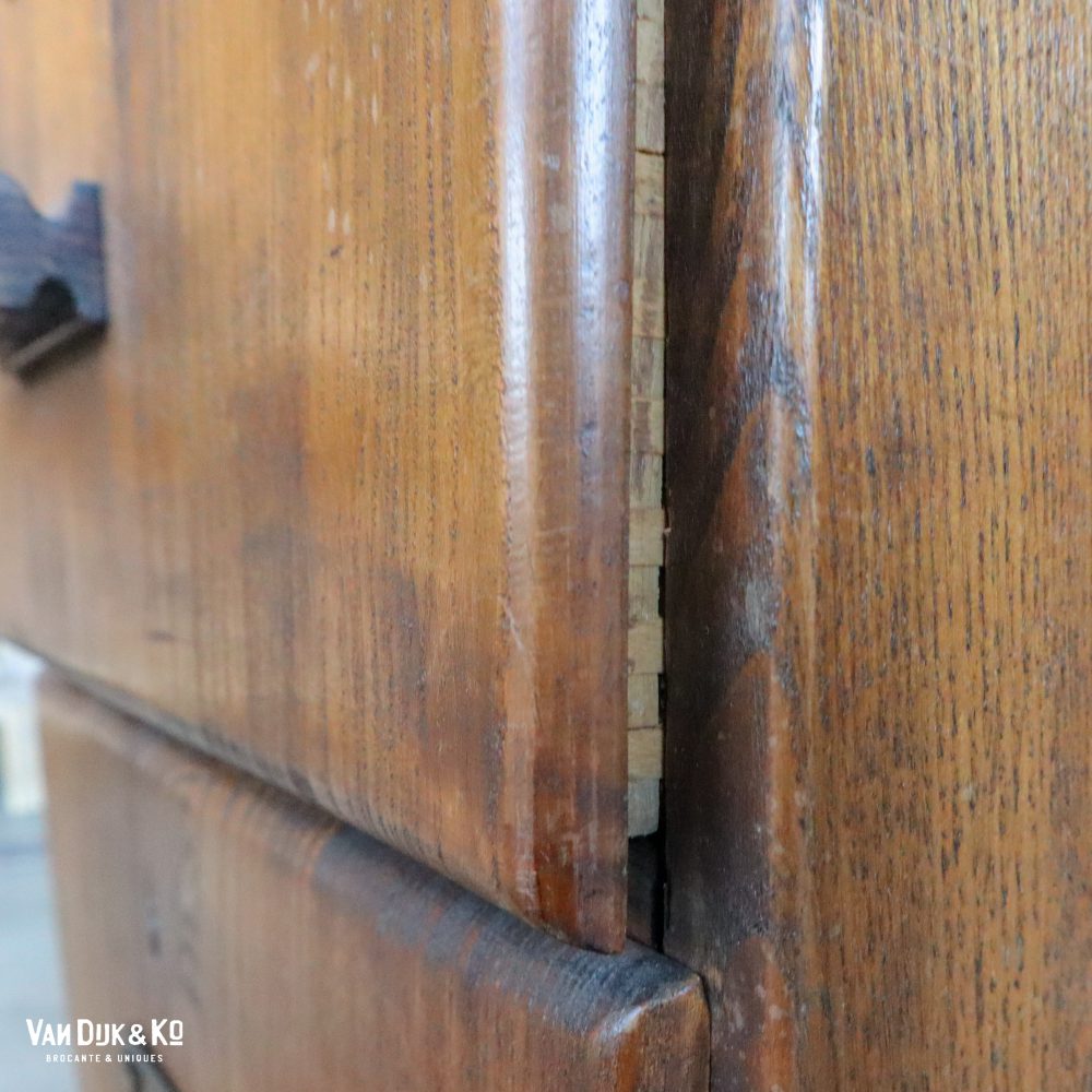 Vintage houten archiefkast - Afbeelding 10