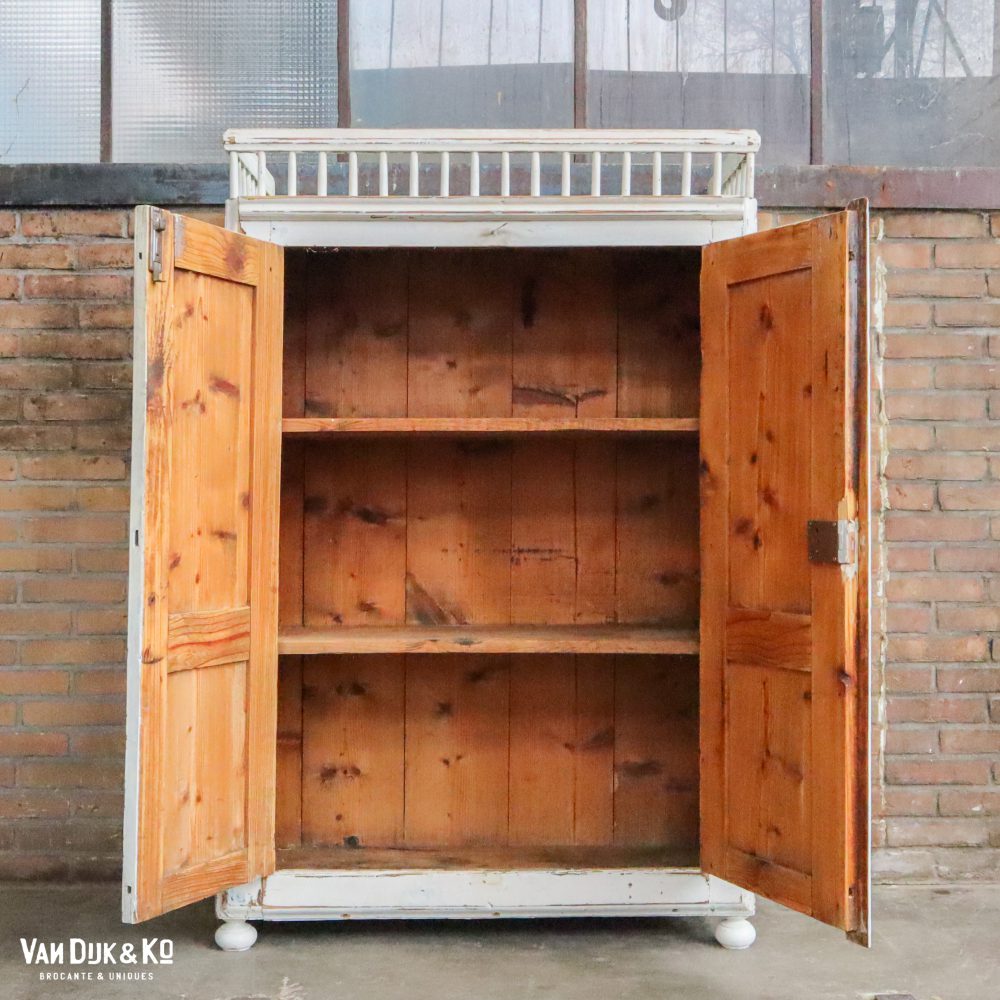 Brocante witte kast - Afbeelding 3