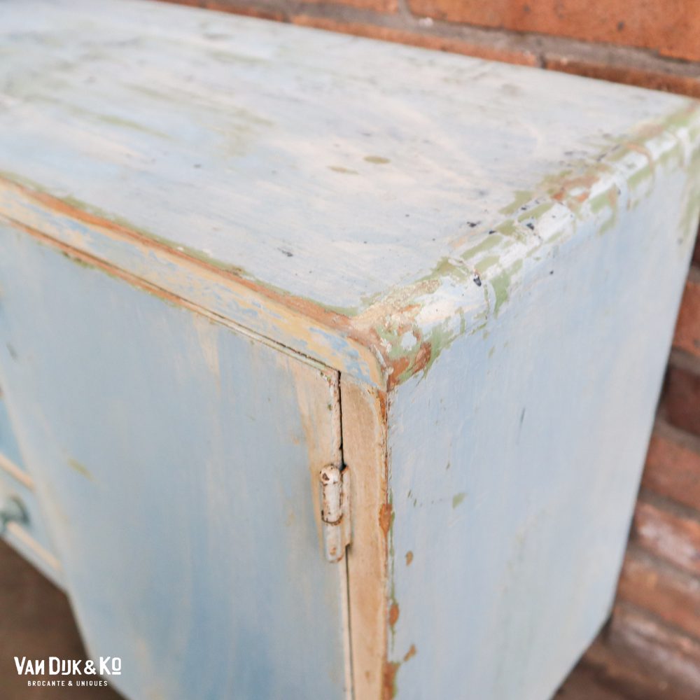 Brocante nachtkastje met lades - Afbeelding 7