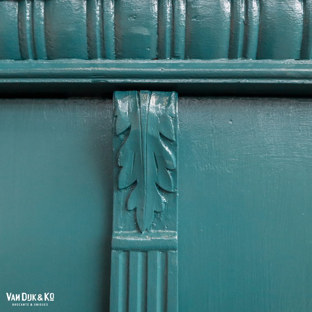 Blauwe brocante kledingkast - Afbeelding 6