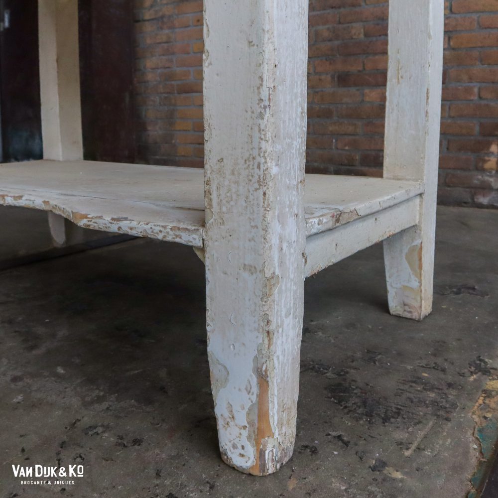 Brocante tafel met uitschuifbare plank - Afbeelding 12