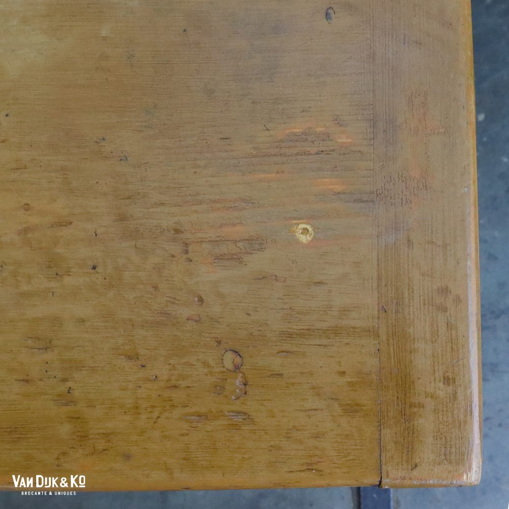 Brocante tafel met uitschuifbare plank - Afbeelding 10