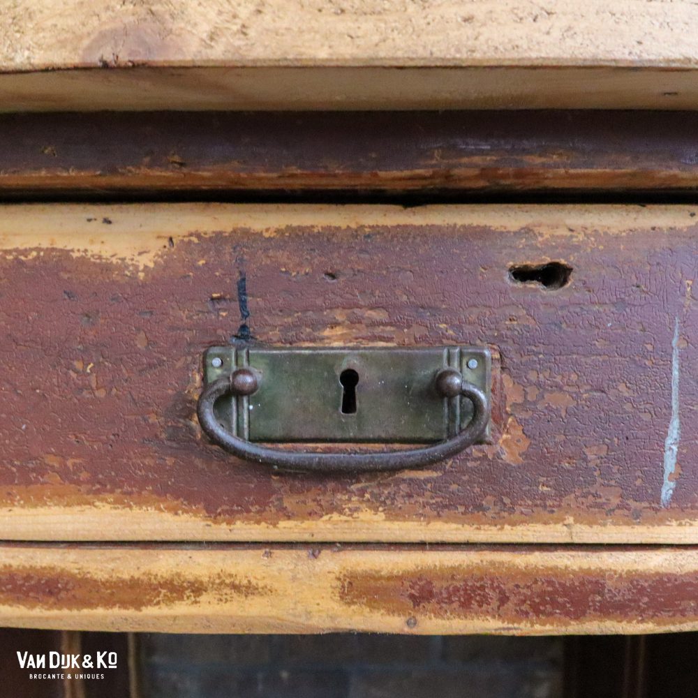Brocante houten bureau - Afbeelding 9