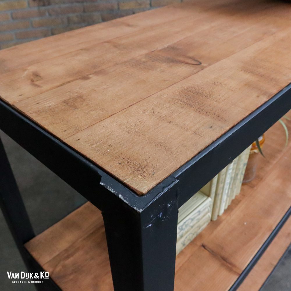Metalen rek met houten planken - Afbeelding 5