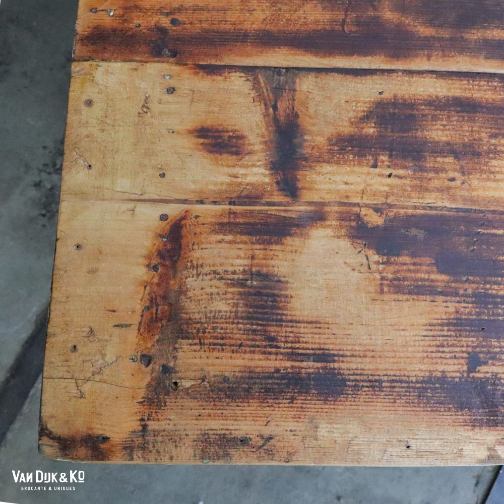 Brocante houten tafel - Afbeelding 8